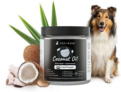 kin+kind Organic Cold-Pressed Coconut Oil Supplement for Dogs & Cats, 8-fl oz jar