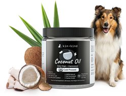 kin+kind Organic Cold-Pressed Coconut Oil Supplement for Dogs & Cats, 16-fl oz jar