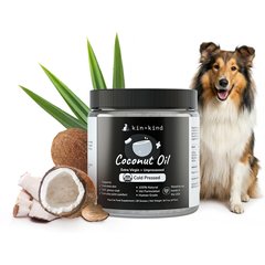 kin+kind Organic Cold-Pressed Coconut Oil Supplement for Dogs & Cats, 16-fl oz jar