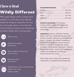 Chew + Heal Senior Wild Alaskan Salmon Limited Ingredient Soft Jerky Dog Treats, 12-oz bag slide 2 of 9