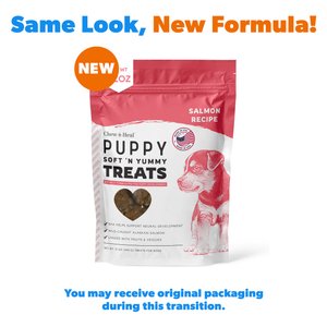 Chew + Heal Puppy Soft 'N Yummy Wild Alaskan Salmon Limited Ingredient Jerky Dog Treats, 12-oz bag