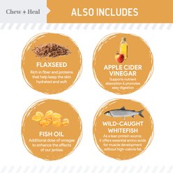 Chew + Heal Wild Alaskan Omega Skin + Coat Salmon Soft Jerky Dog Treats, 12-oz bag slide 2 of 8