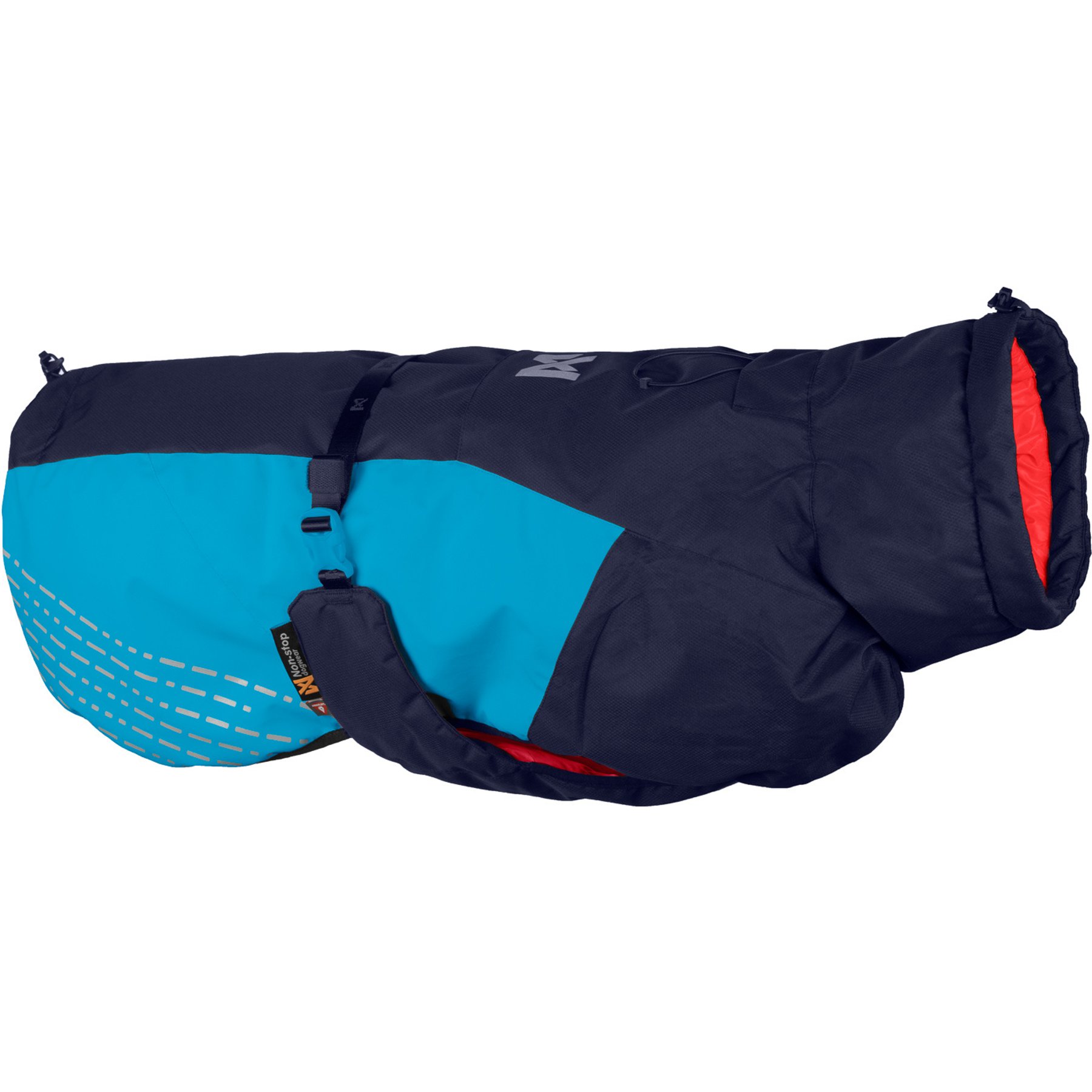 Non-stop Dogwear Glacier 2.0 Dog Jacket, Navy/Teal/Red, 33