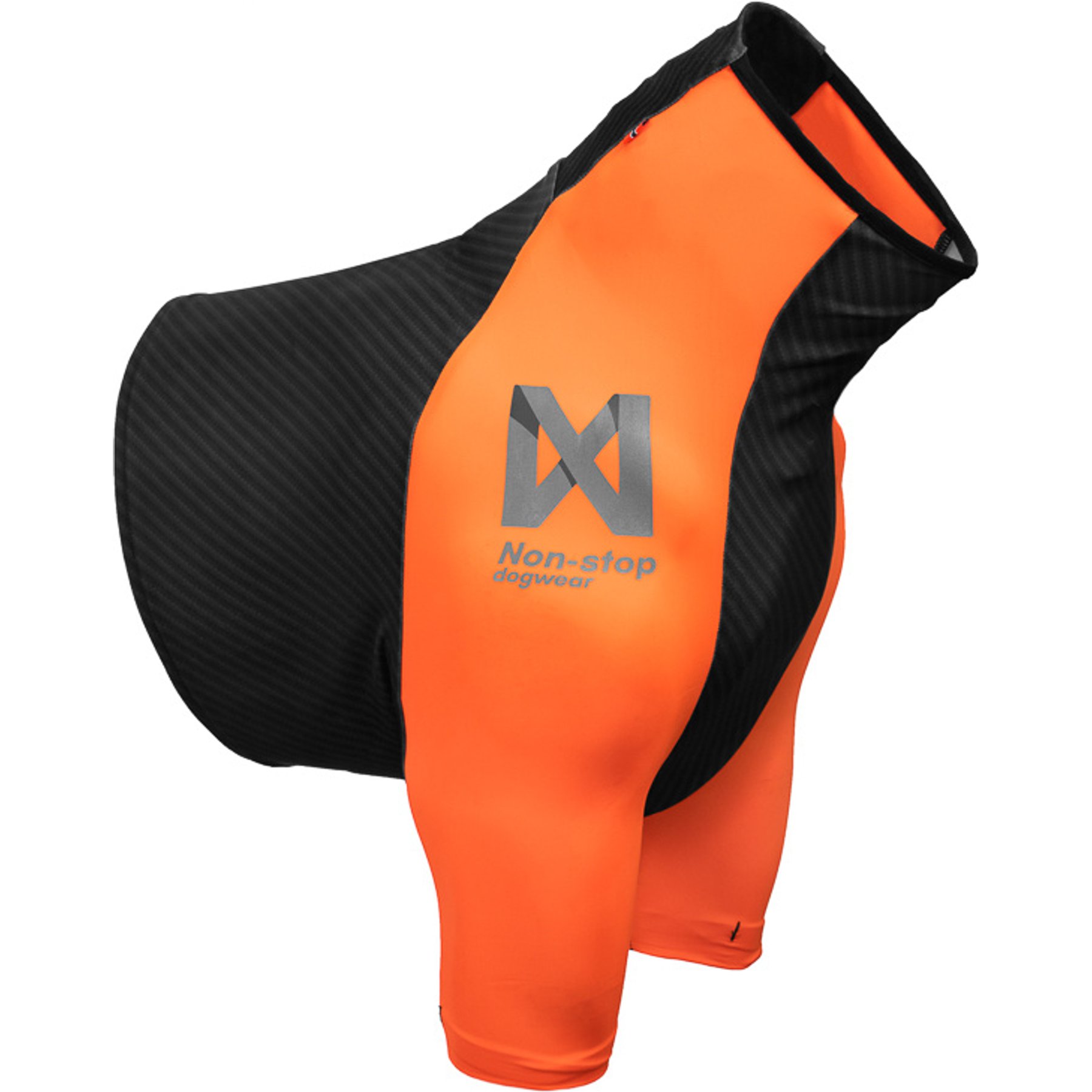 Non-stop Dogwear Protector Dog T-Shirt, Black/Orange, Medium