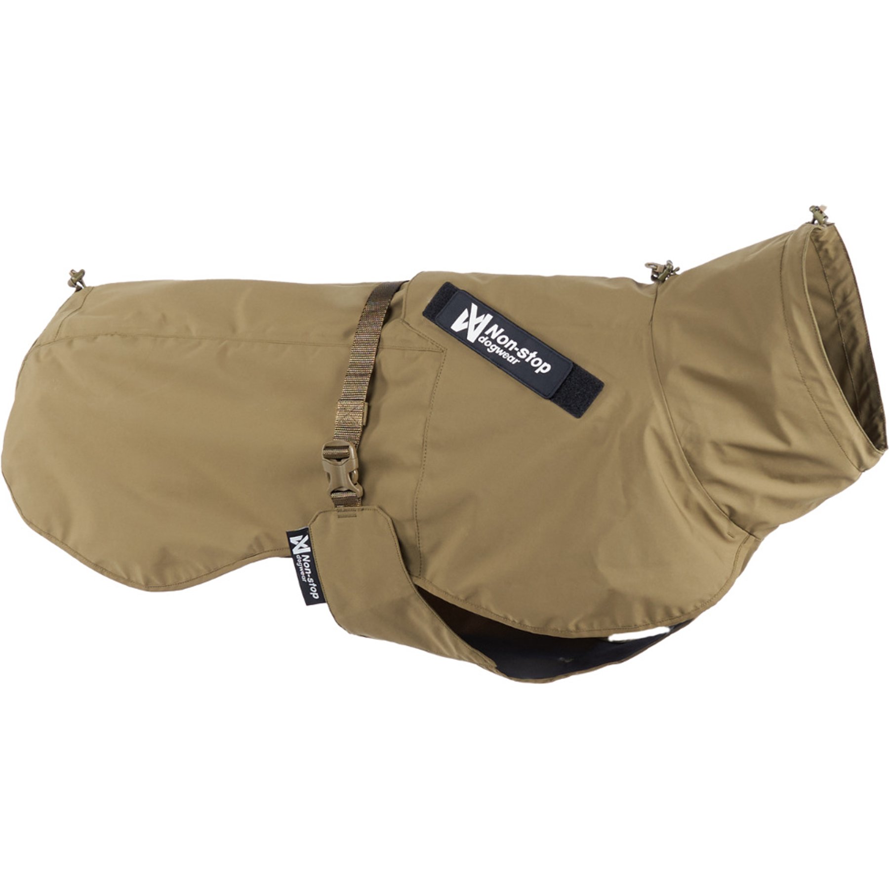 Non-stop Dogwear Fjord WD Dog Raincoat, Olive, 55