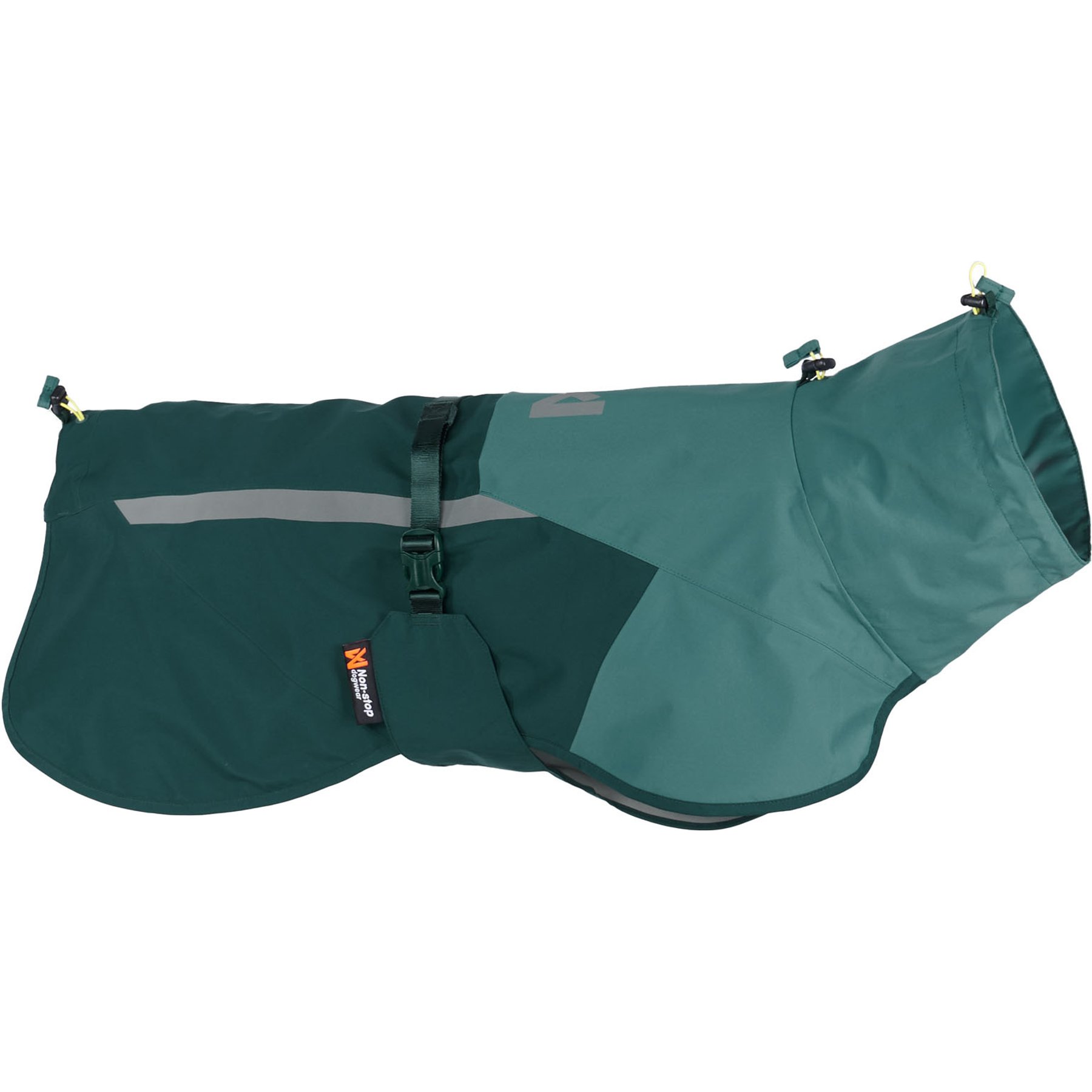 Non-stop Dogwear Fjord 2.0 Dog Raincoat, Teal, 60