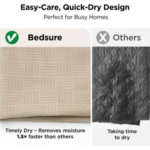 Bedsure Waterproof Dog Couch Protector Cover Blanket, Cream, King