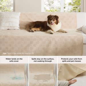 Bedsure Waterproof Dog Couch Protector Cover Blanket, Cream, King
