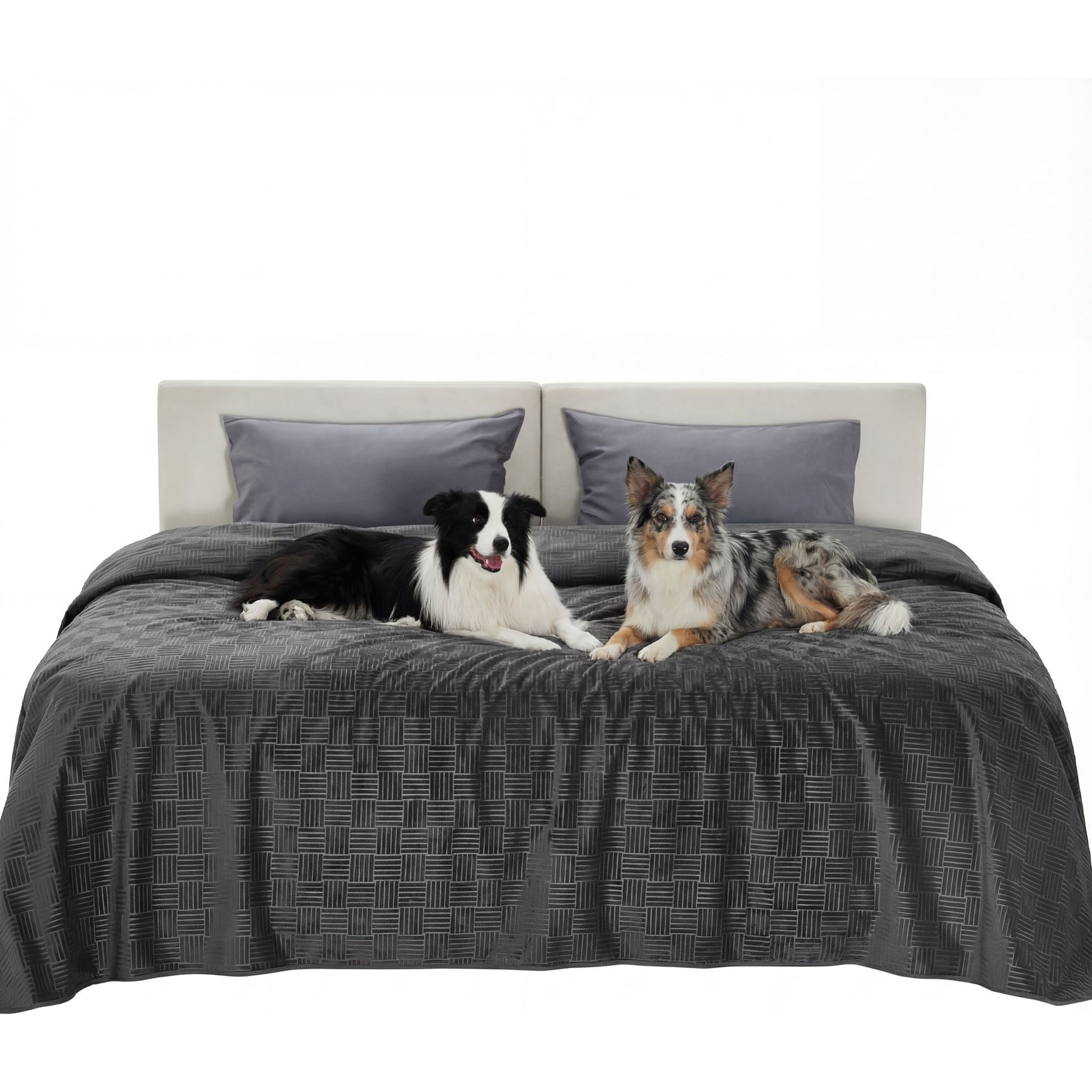 Bedsure Waterproof Dog Couch Protector Cover Blanket, Dark Grey, Cal King