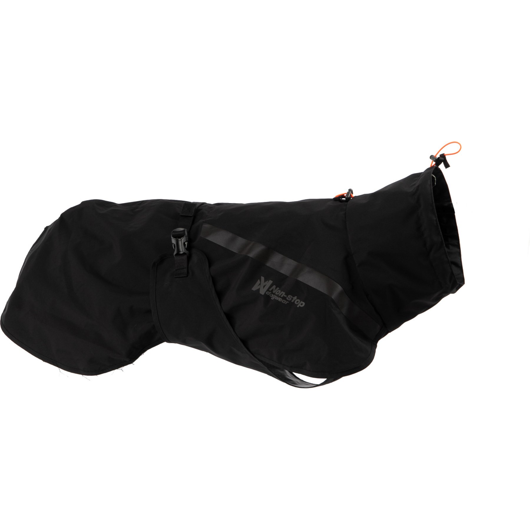 Non-stop Dogwear Trekking Dog Raincoat, Black, 55