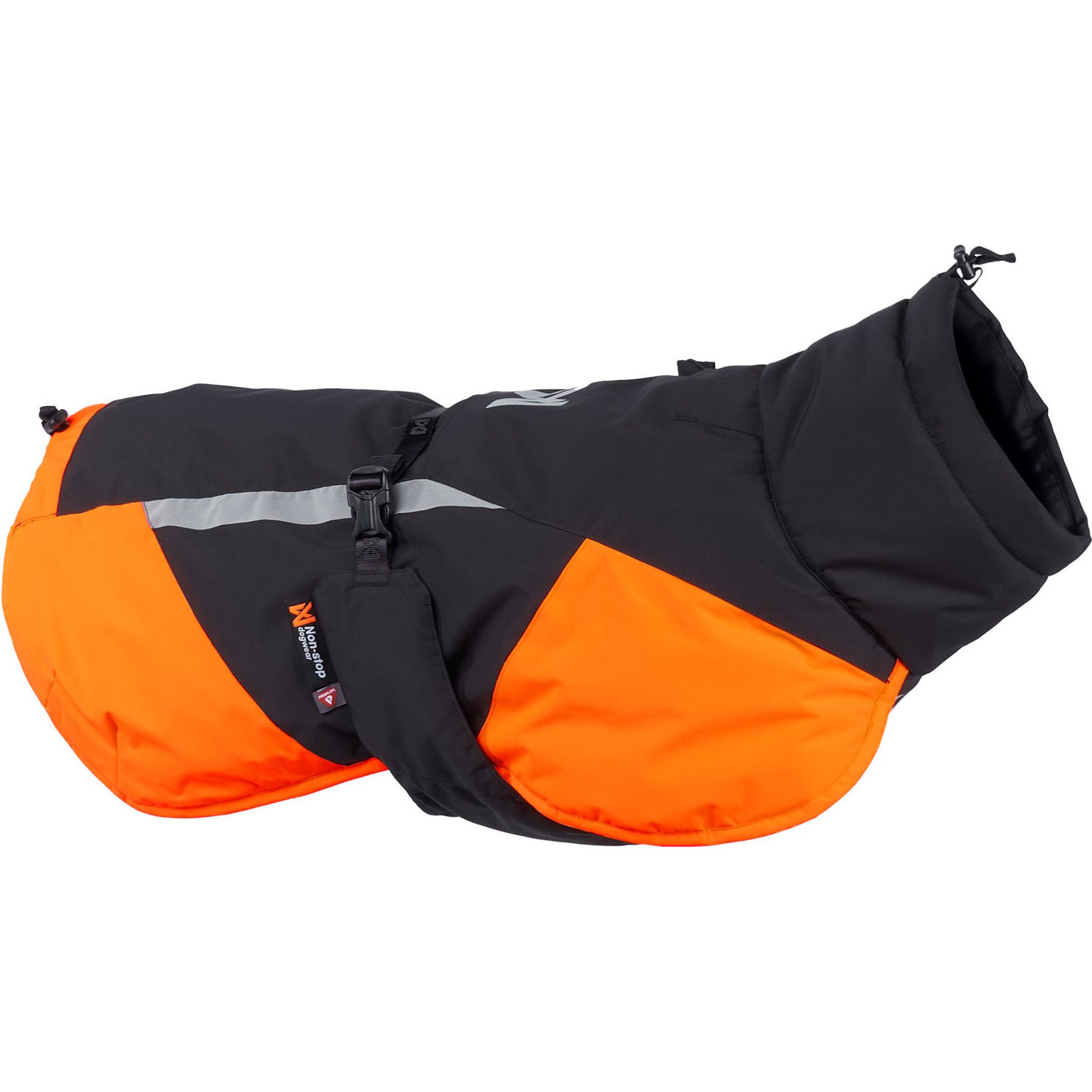 Non-stop Dogwear Glacier 3.0 Dog Jacket, Black/Orange, 45