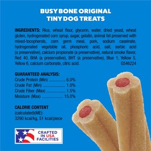 Busy Bone Long-Lasting Real Meat Tiny Dog Treat, 60 count