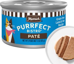 Merrick Purrfect Bistro Grain-Free Surf & Turf Grain-Free Canned Cat Food, 3-oz, case of 24