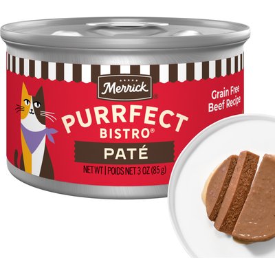 Merrick Merrick Purrfect Bistro Classic Beef Pate Canned Cat Food, 3-oz, 24 ct