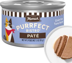 Merrick Purrfect Bistro Grain-Free Tuna Pate Canned Cat Food, 3-oz, case of 24