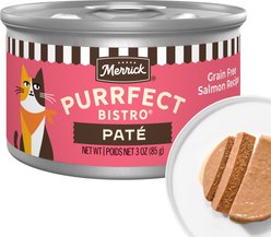 Merrick Purrfect Bistro Grain-Free Salmon Pate Canned Cat Food, 3-oz, case of 24