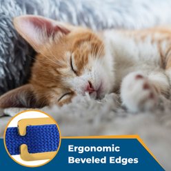 GoTags Personalized Reflective Breakaway Cat Collar with Engraved Nameplate Tag, Safety Release Buckle & Bell, 8 to 12-in neck, 1/2-in wide, Navy Blue/Honey Gold slide 2 of 7