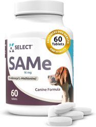 K9 Select SAMe 90mg Tablet Liver Supplement for Small Dogs, 60 count