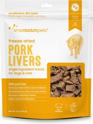 Smallbatch Pets Freeze-Dried Pork Livers Dog Treat, 3.5-oz bag