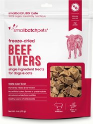 Smallbatch Pets Freeze-Dried Beef Livers Dog Treat, 4-oz bag
