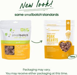 Smallbatch Pets Pork Hearts Grain-Free Adult Freeze-Dried Raw Dog & Cat Treats, 3.5-oz bag slide 2 of 7