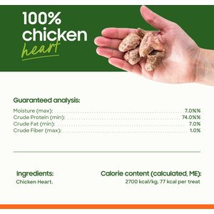 Smallbatch Pets Chicken Hearts Grain-Free Adult Freeze-Dried Raw Dog & Cat Treats, 3.5-oz bag