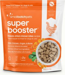Smallbatch Pets Super Booster Chicken Bites Grain-Free Adult Freeze-Dried Dog & Cat Treats, 7-oz bag