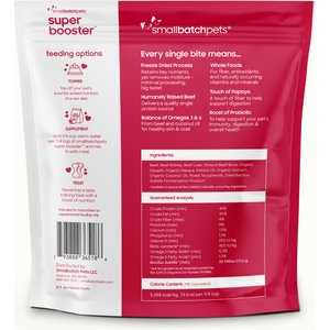 Smallbatch Pets Super Booster Beef Bites Grain-Free Adult Freeze-Dried Dog & Cat Treats, 18-oz bag