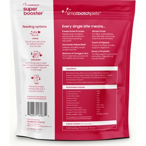 Smallbatch Pets Super Booster Beef Bites Grain-Free Adult Freeze-Dried Dog & Cat Treats, 7-oz bag