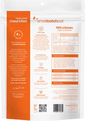 Show full view: Smallbatch Pets Non-GMO Chicken Meal Bites Freeze-Dried Cat Food, 10-oz bag slide 8 of 8