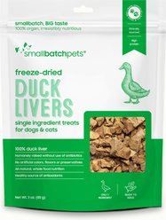 Smallbatch Pets Freeze-Dried Duck Livers Dog Treat, 3-oz bag