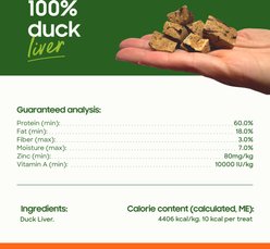 Smallbatch Pets Freeze-Dried Duck Livers Dog Treat, 3-oz bag slide 2 of 5