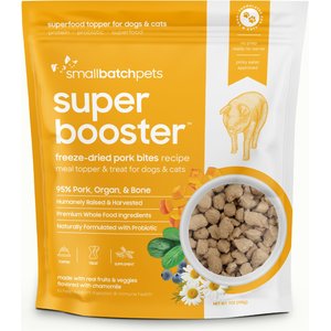 Smallbatch Pets Super Booster Pork Bites Grain-Free Adult Freeze-Dried Dog & Cat Treats, 7-oz bag