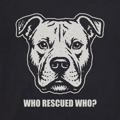 LIFE IS GOOD Men's Bert's Who Rescued Who Pit Short Sleeve Crusher Tee, Faded Black, X-Large slide 2 of 2