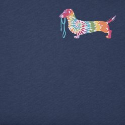 LIFE IS GOOD Men's Wag On Tie Dye Dachshund Short Sleeve Crusher Tee, Darkest Blue, XXX-Large slide 2 of 3