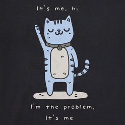 LIFE IS GOOD Women's It's Me The Problem Cat Short Sleeve Crusher-LITE Vee, Faded Black, X-Large slide 2 of 2