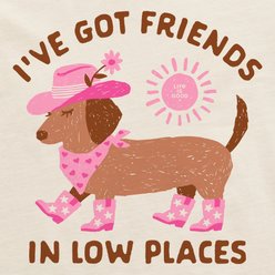 LIFE IS GOOD Women's Dachshund Friends Short Sleeve Crusher Boxy Tee, Putty White, XX-Large slide 2 of 2