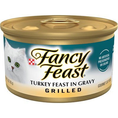 Fancy Feast Fancy Feast Grilled Turkey Feast in Gravy Canned Cat Food, 3-oz can, case of 4