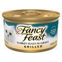 Fancy Feast Grilled Turkey Feast in Gravy Canned Cat Food, 3-oz can, case of 24