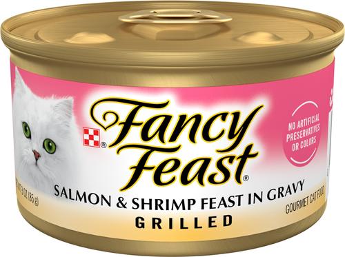 Fancy Feast Grilled Salmon & Shrimp Feast in Gravy Canned Cat Food