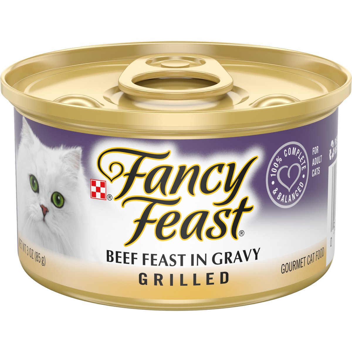Fancy Feast Grilled Beef Feast in Gravy Canned Cat Food, 3-oz can, case of 4