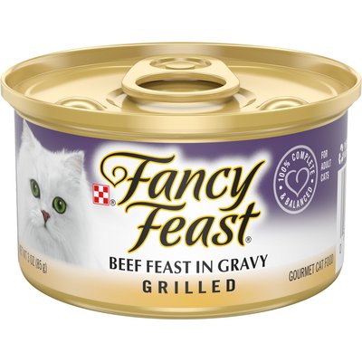 Fancy Feast Fancy Feast Grilled Beef Feast in Gravy Canned Cat Food, 3-oz can, case of 4