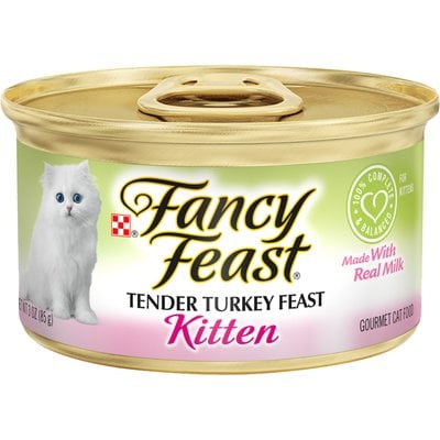 Fancy Feast Fancy Feast Kitten Tender Turkey Feast Canned Cat Food, 3-oz can, case of 4