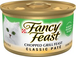 Fancy Feast Classic Chopped Grill Feast Canned Cat Food, 3-oz can, case of 4