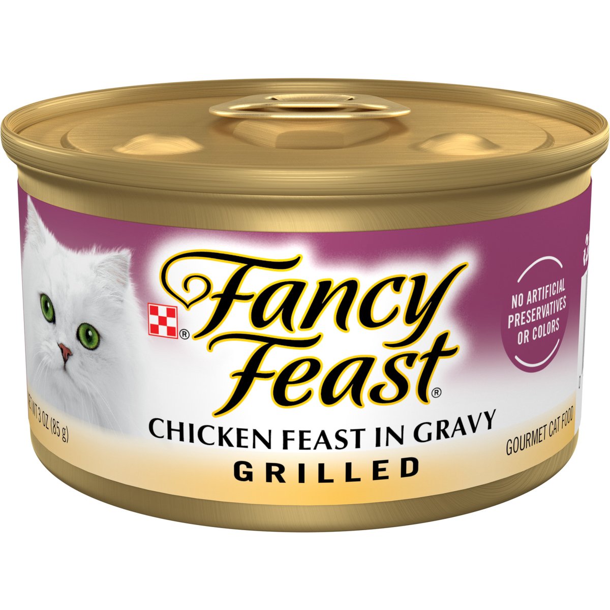Fancy Feast Grilled Chicken Feast in Gravy Wet Cat Food, 3-oz can, case of 4