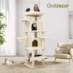 Globlazer 66-in Tall Curved Series Cat Tree, Beige slide 2 of 9