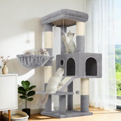 Globlazer 50-in Corner Cat Tree, Light Gray