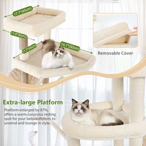 Globlazer 83-in Giant Cat Tree, Beige