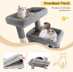 Globlazer 78-inch Tall Sturdy Indoor Cat Tree, Light Gray slide 2 of 7