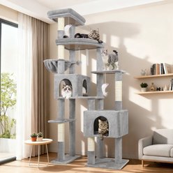 Globlazer 77.9-in Heavy Duty Cat Tree, Light Gray
